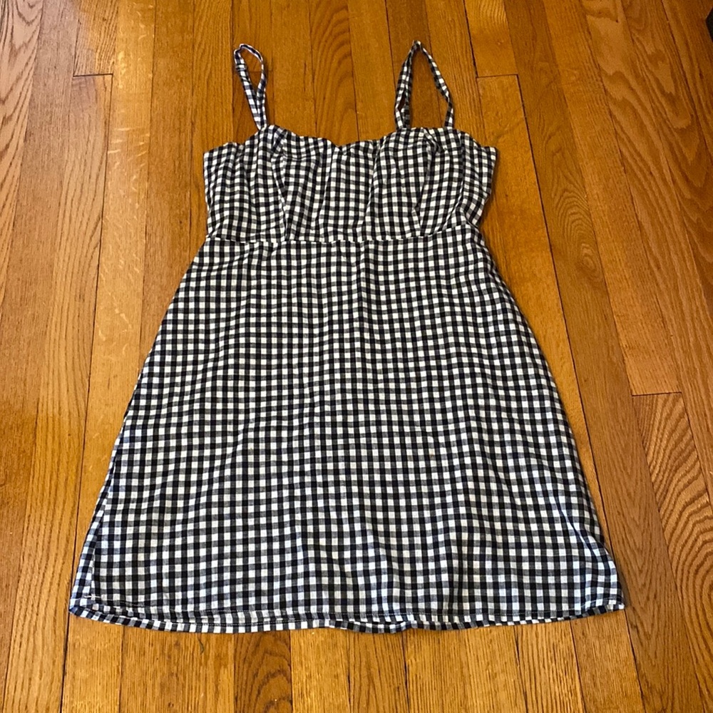 Black and white checkered dress